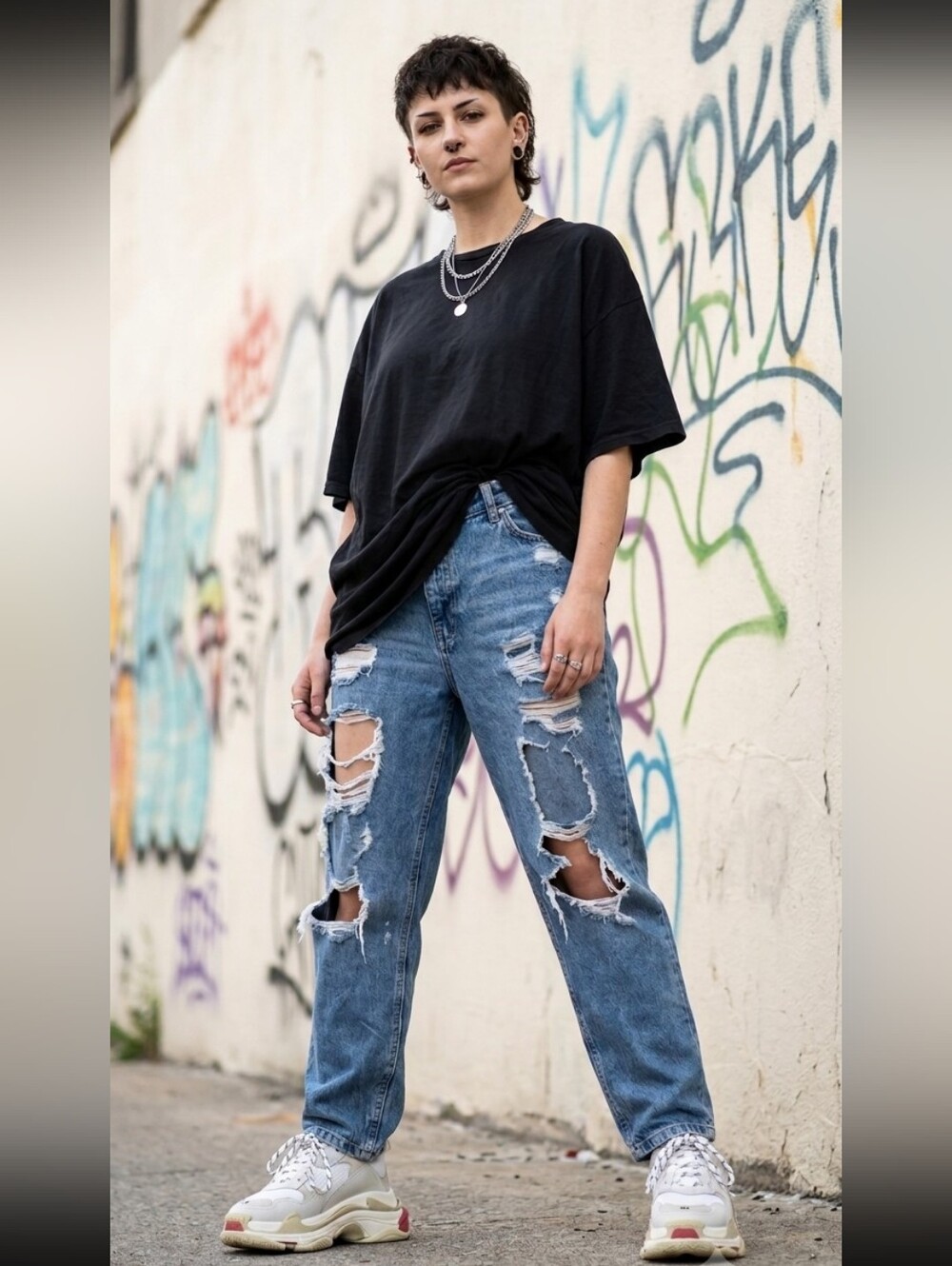 AeropostaleMOM🤱JEAN Distressed Denim Boyfriend Jeans Size 12